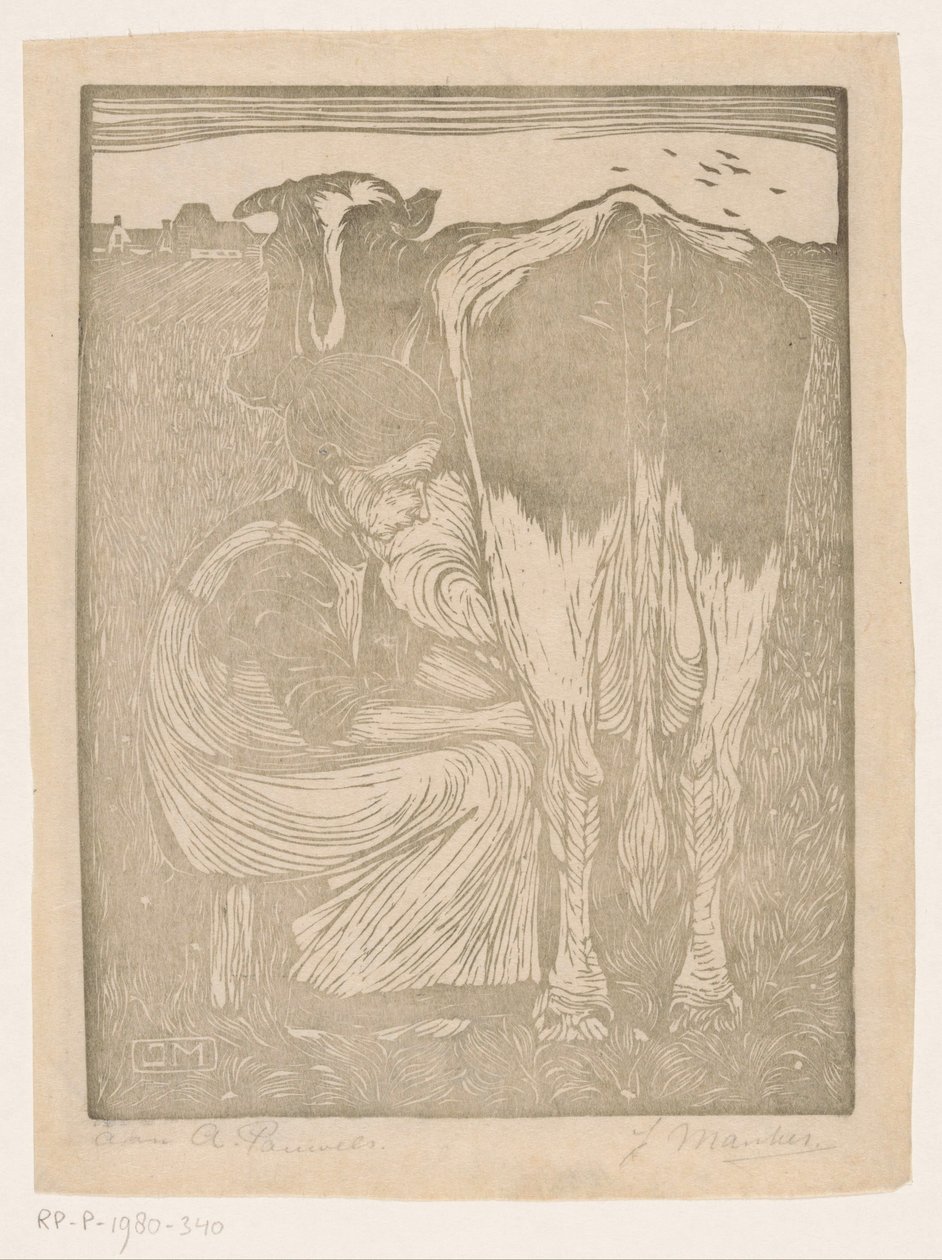 mælkepige af Jan Mankes (signed by artist)
