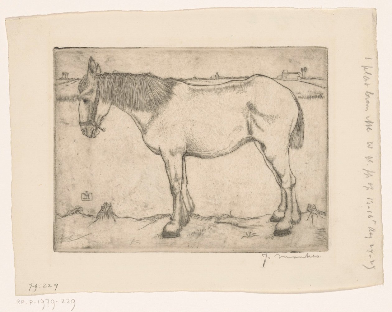 Hest af Jan Mankes (signed by artist)