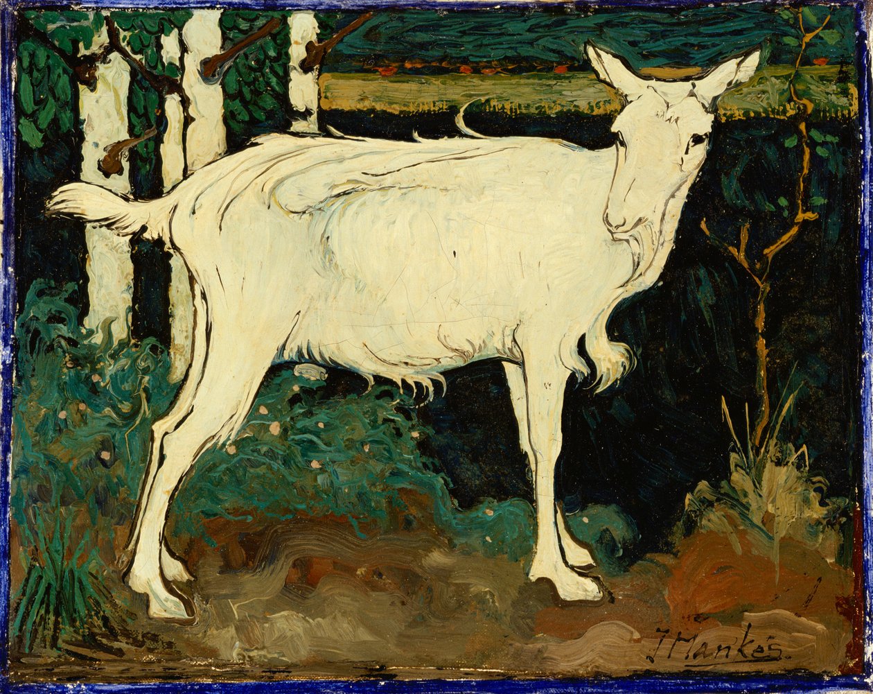 Ged (olie på lærred) af Jan Mankes