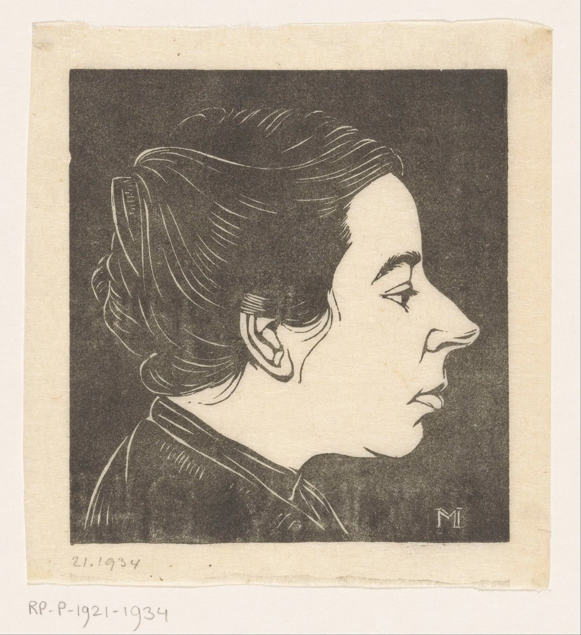 Portræt af Anne Zernike af Jan Mankes