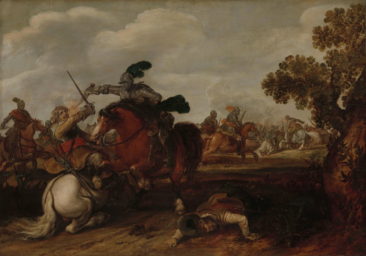 Et kavaleriangreb af Jan Martszen de Jonge