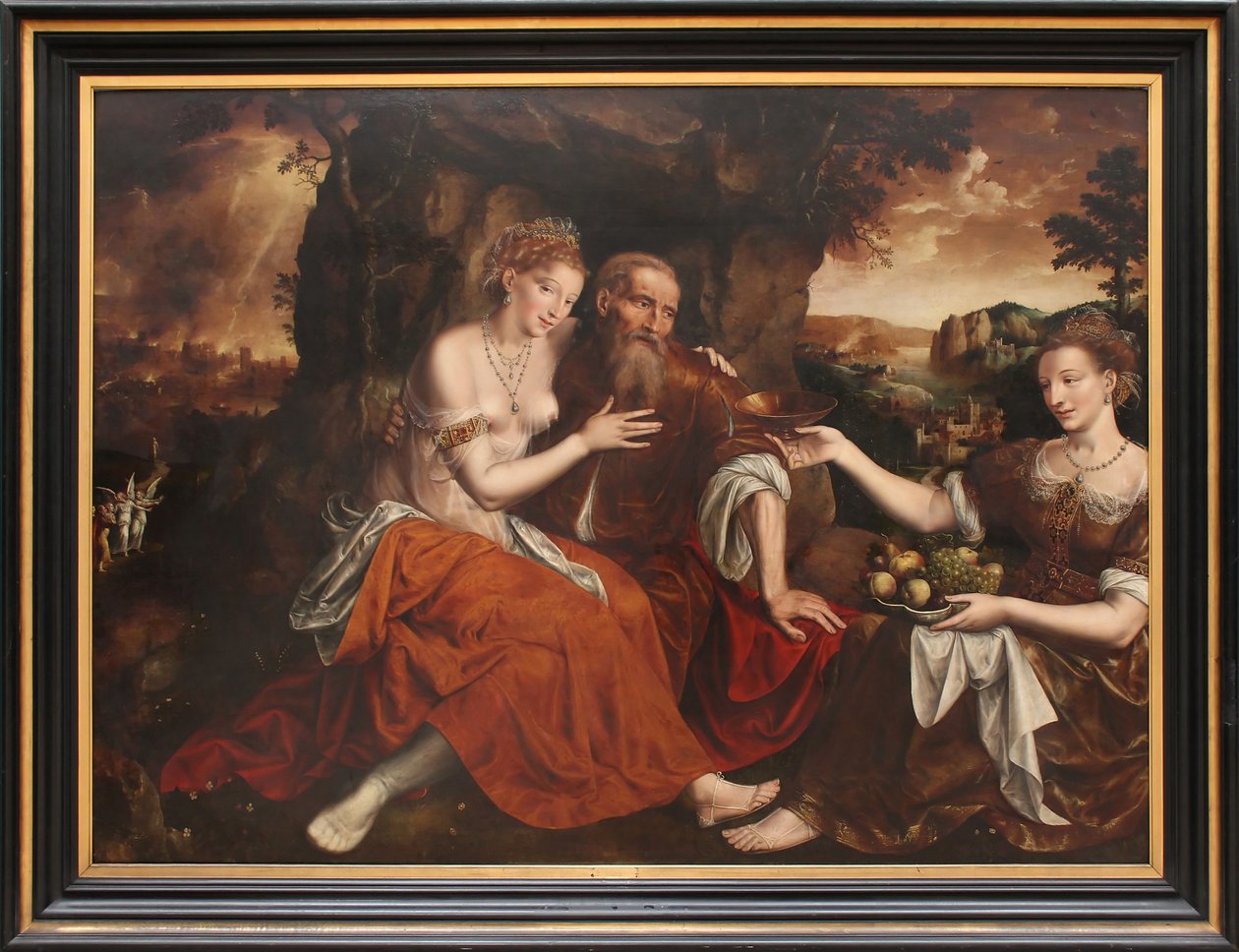 Lot og hans døtre af Jan Matsys