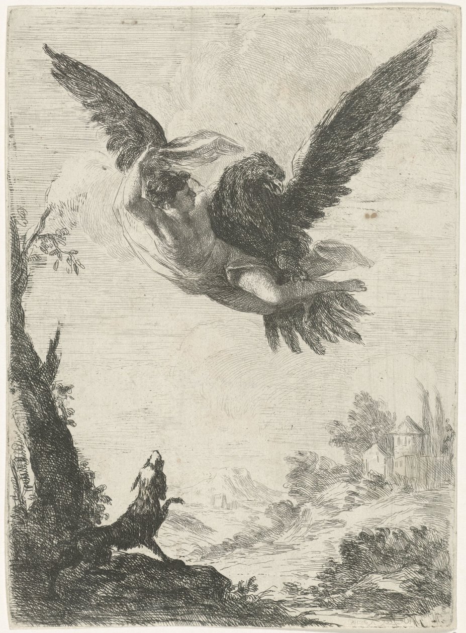 Jupiter kidnapper Ganymedes af Jan Miel