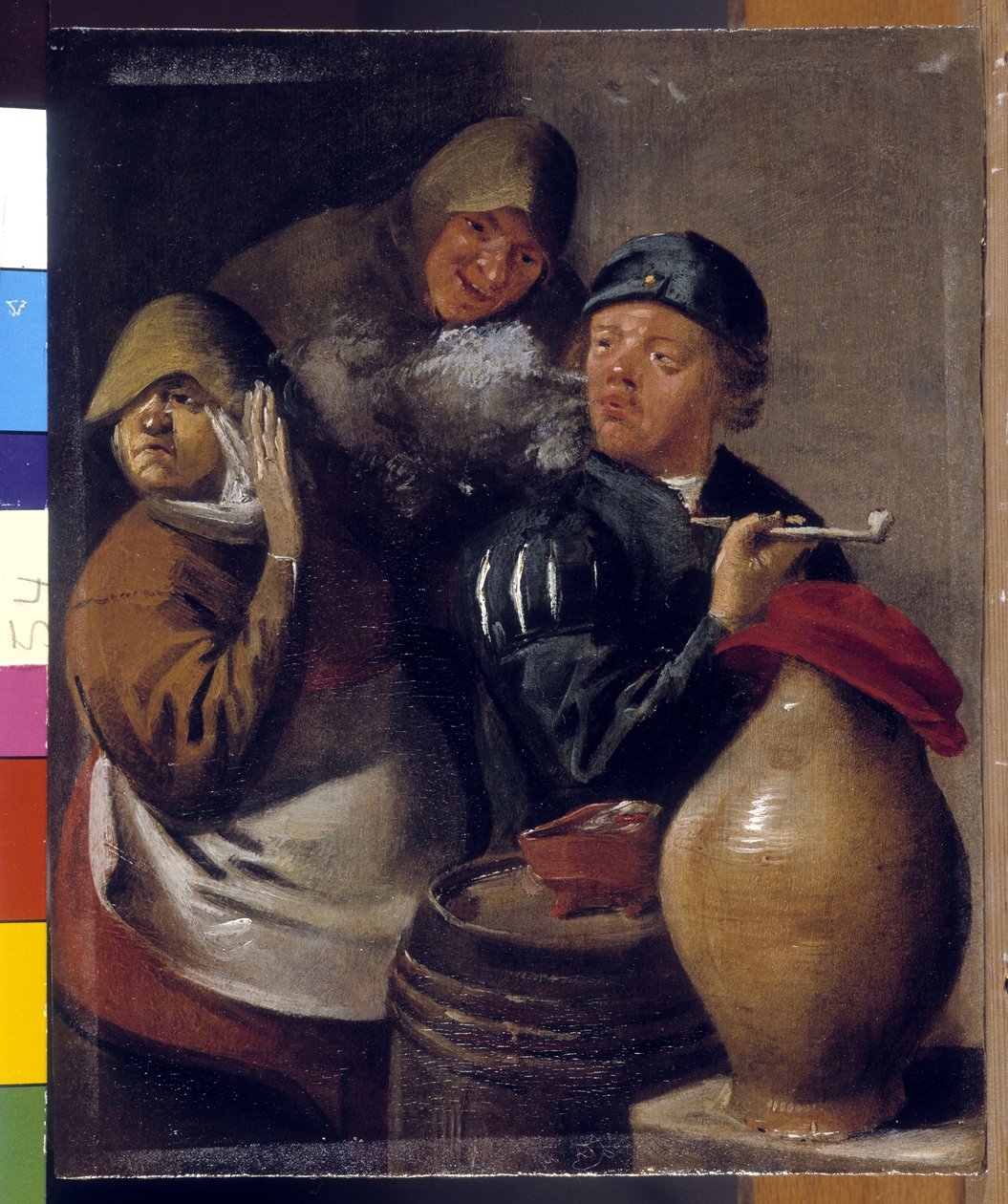 Tavern Scene, Lugtesansen af Jan Miense Molenaer