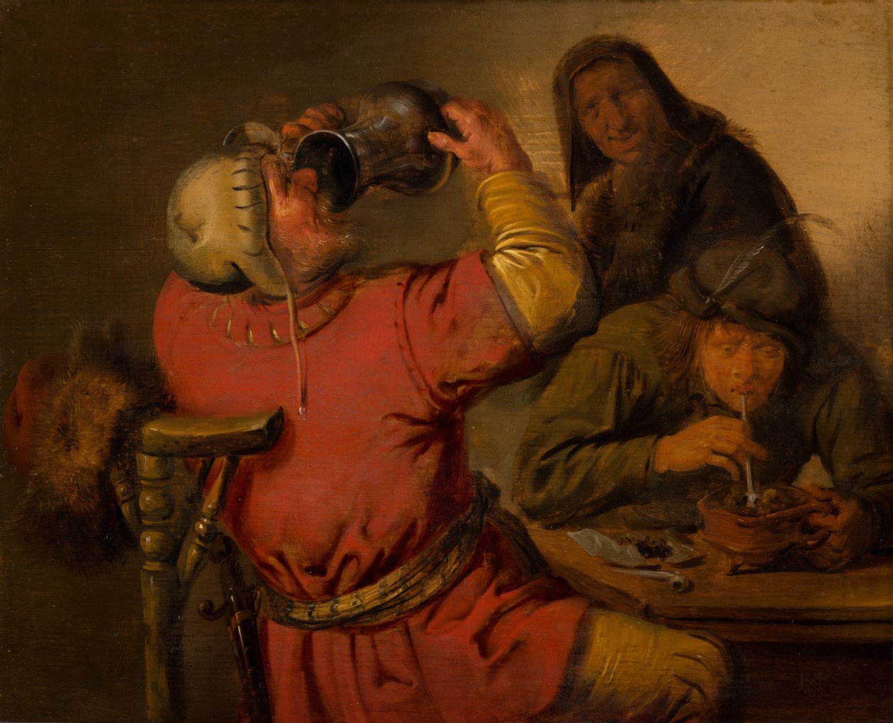 De fem sanser: smag, 1637 af Jan Miense Molenaer