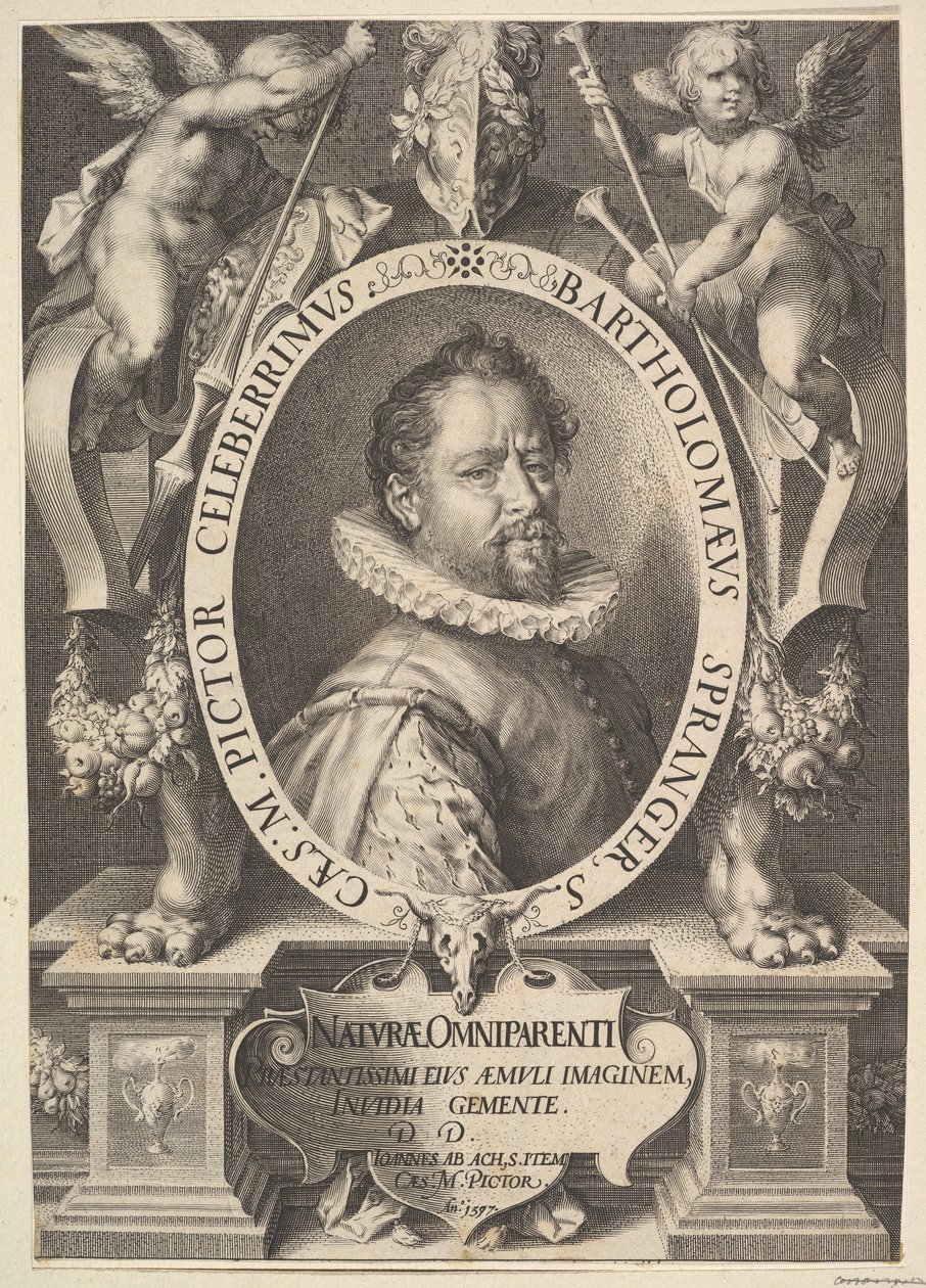 Portræt af Bartholomeus Spranger, ca. 1616. af Jan Muller