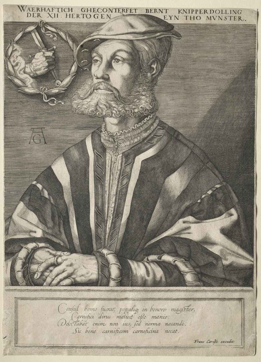 Portræt af Bernard Knipperdolling. af Jan Muller