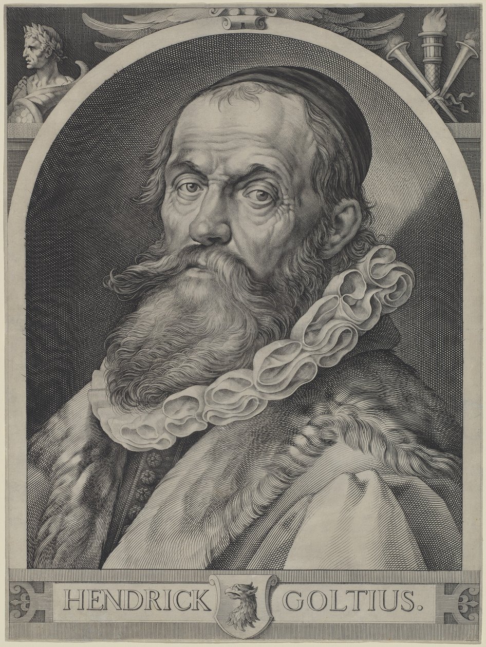 Portræt af Hendrick Goltzius af Jan Muller, Hendrick Goltzius