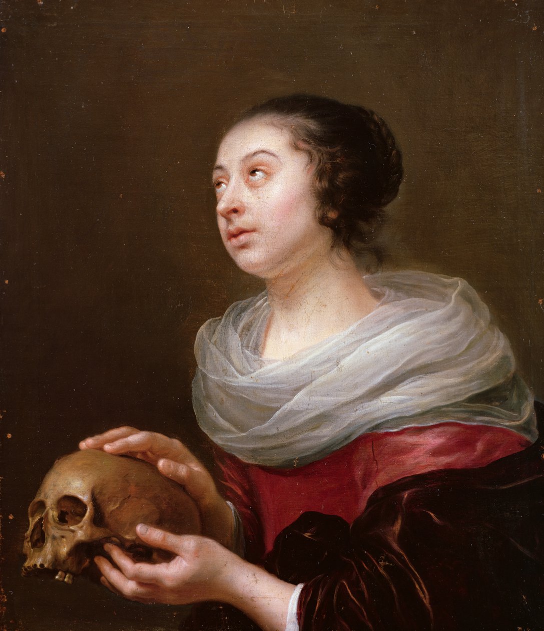 En ung kvinde med et kranie, 1640