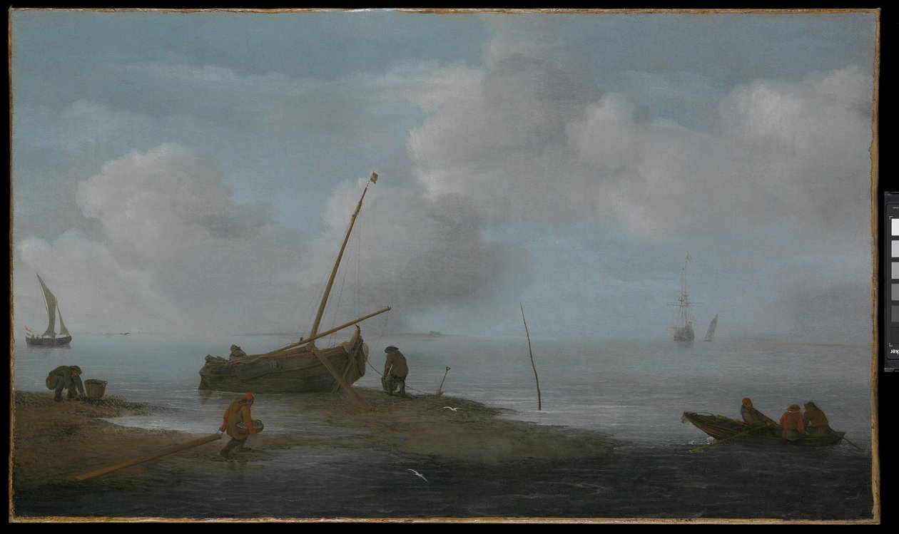 Muslingefiskeri af Jan Porcellis