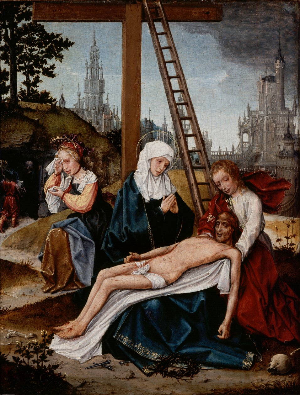 Klagesang, ca. 1510-15 (olie på panel) af Jan Provoost