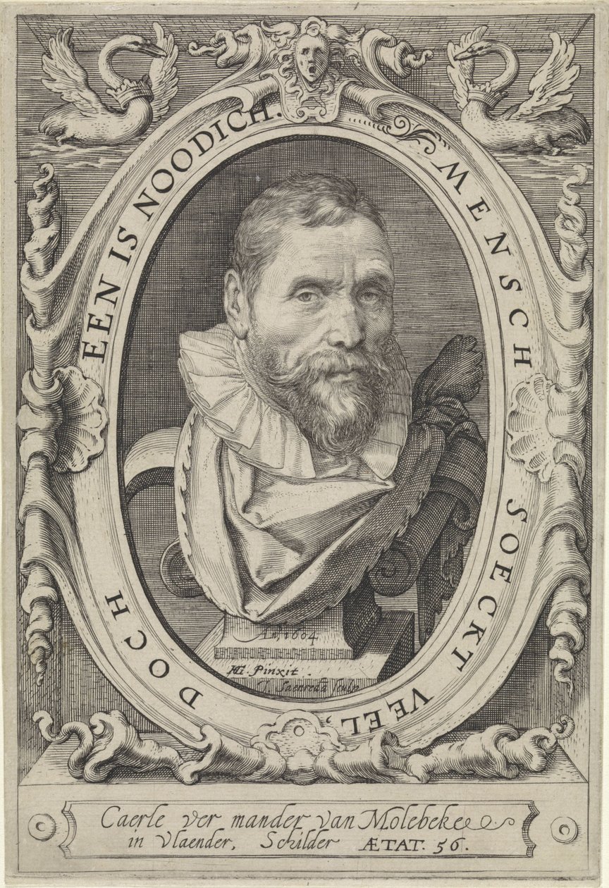 Portræt af Karel van Mander af Jan Saenredam