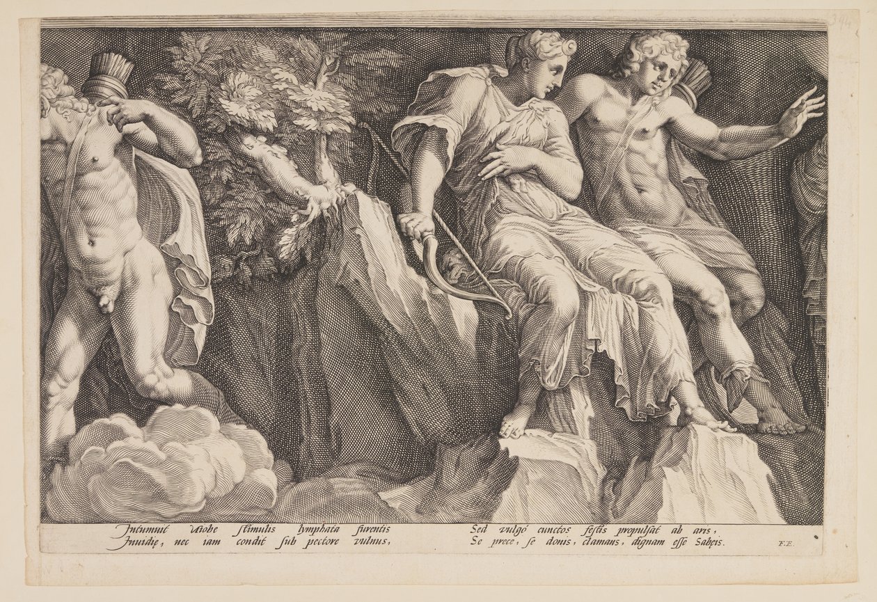 Afstraffelsen af Niobe (planche 3) af Jan Saenredam