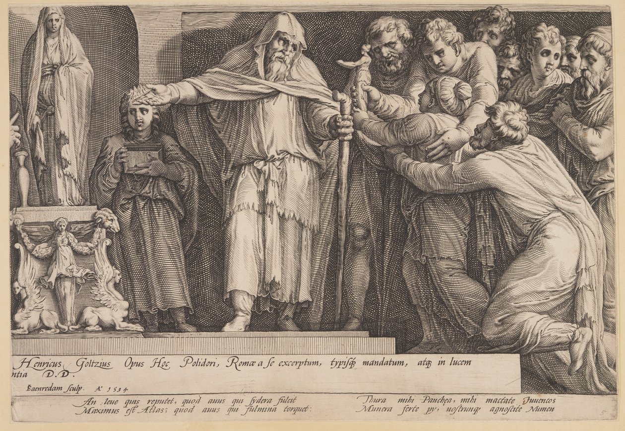 Afstraffelsen af Niobe (planche 5) af Jan Saenredam