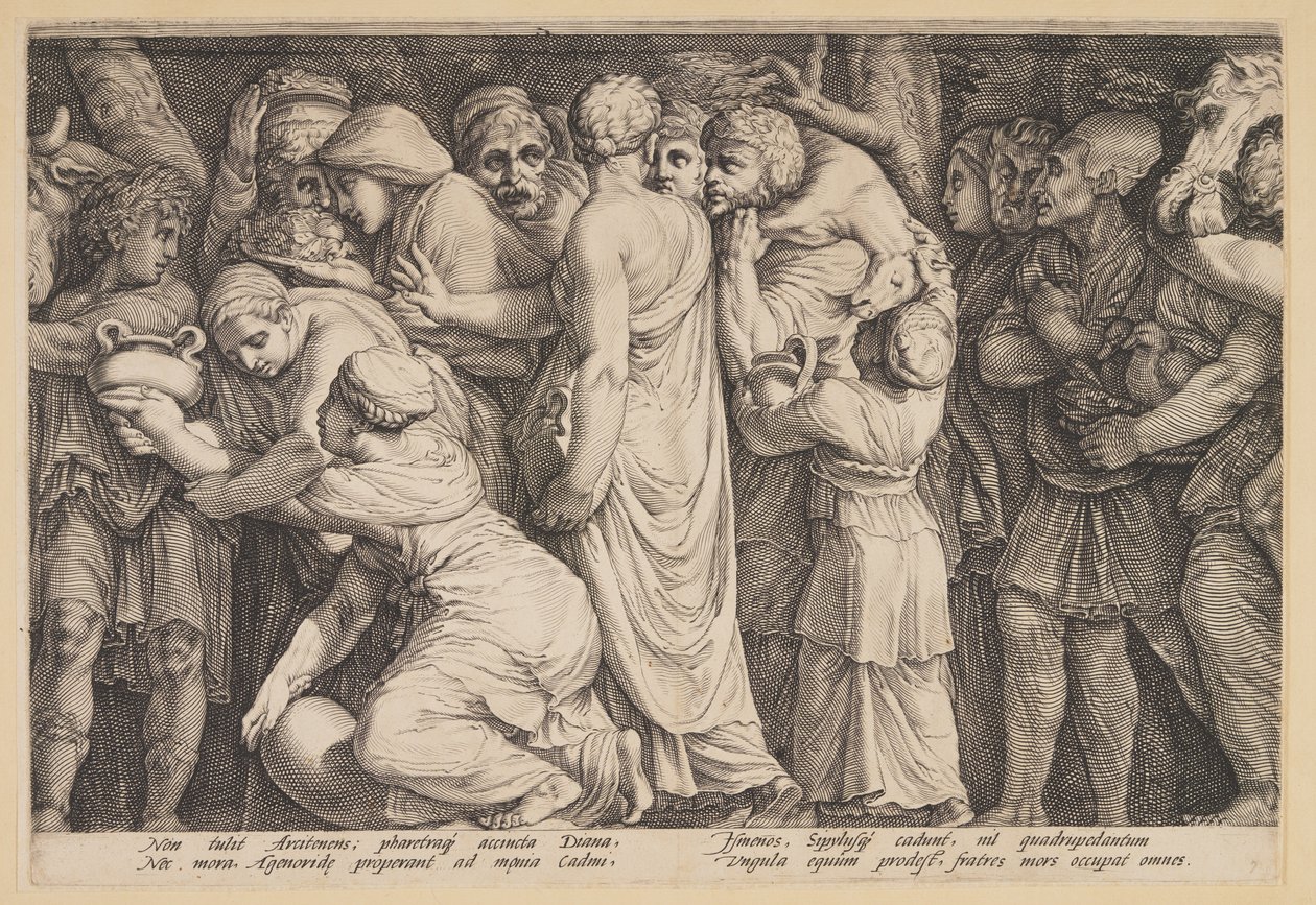 Afstraffelsen af Niobe (planche 7) af Jan Saenredam