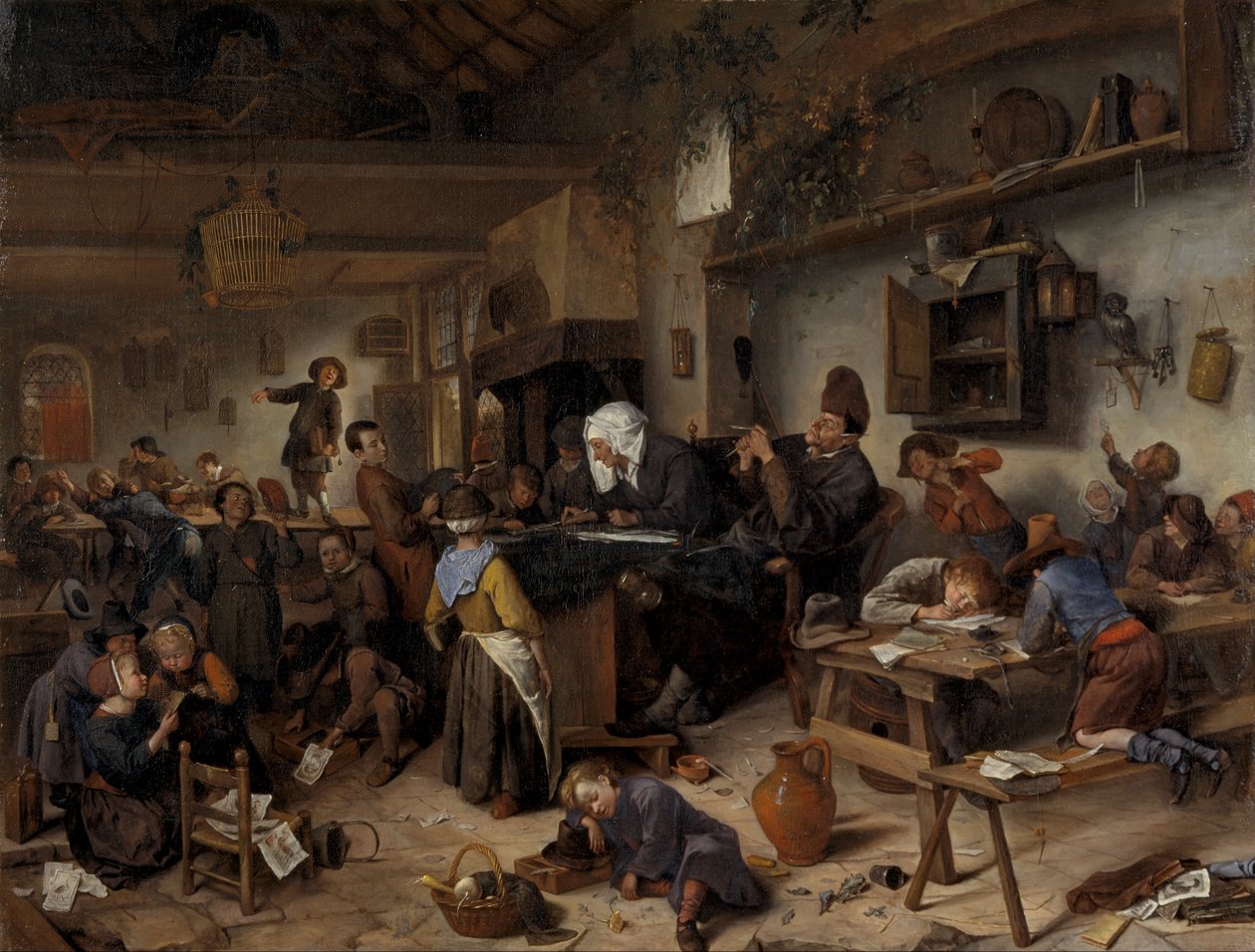 En skole for drenge og piger af Jan Steen