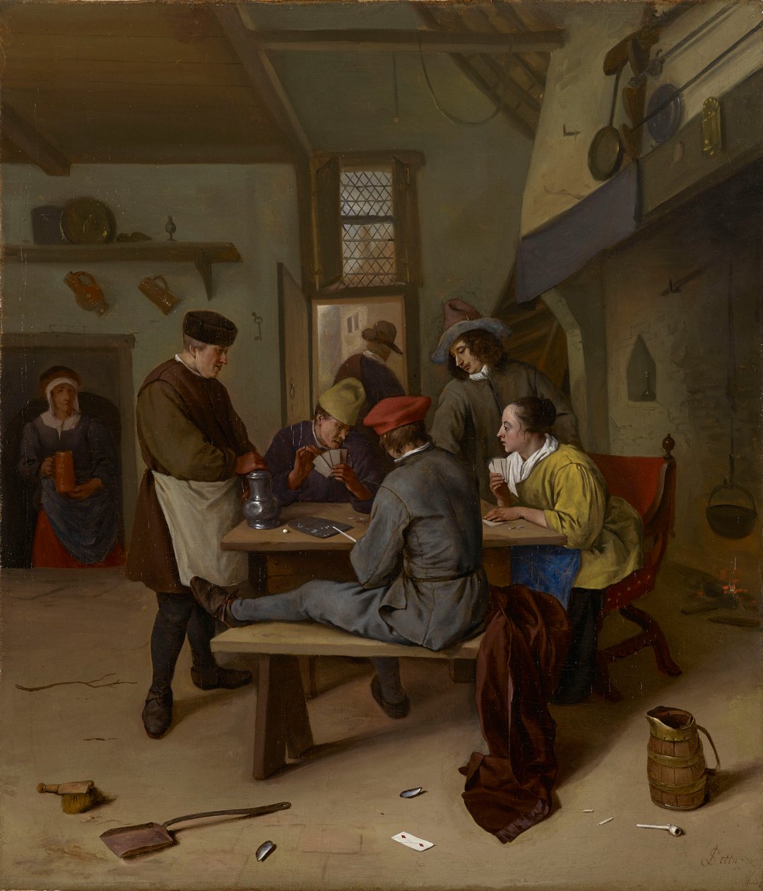 Kortspillere på et værtshus af Jan Steen