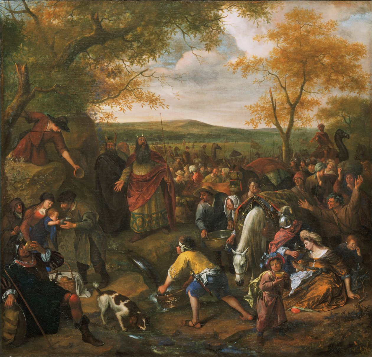 Moses slår på klippen af Jan Steen