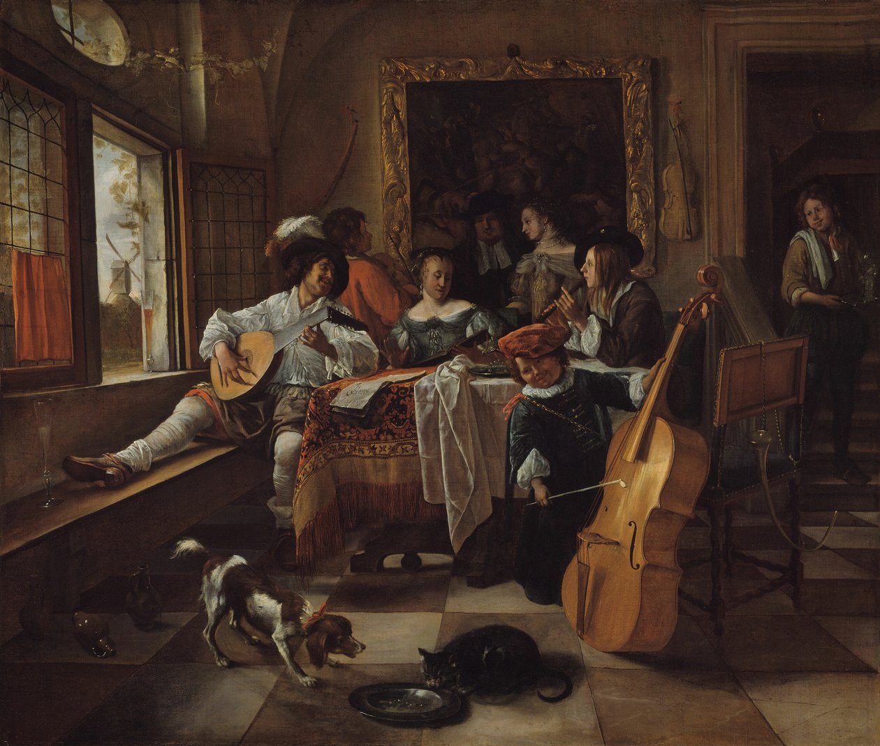 Familiekoncerten, 1666. af Jan Steen