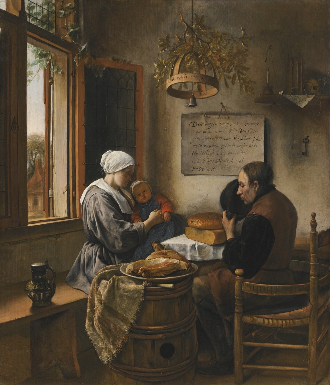 Bønnen før måltidet af Jan Steen