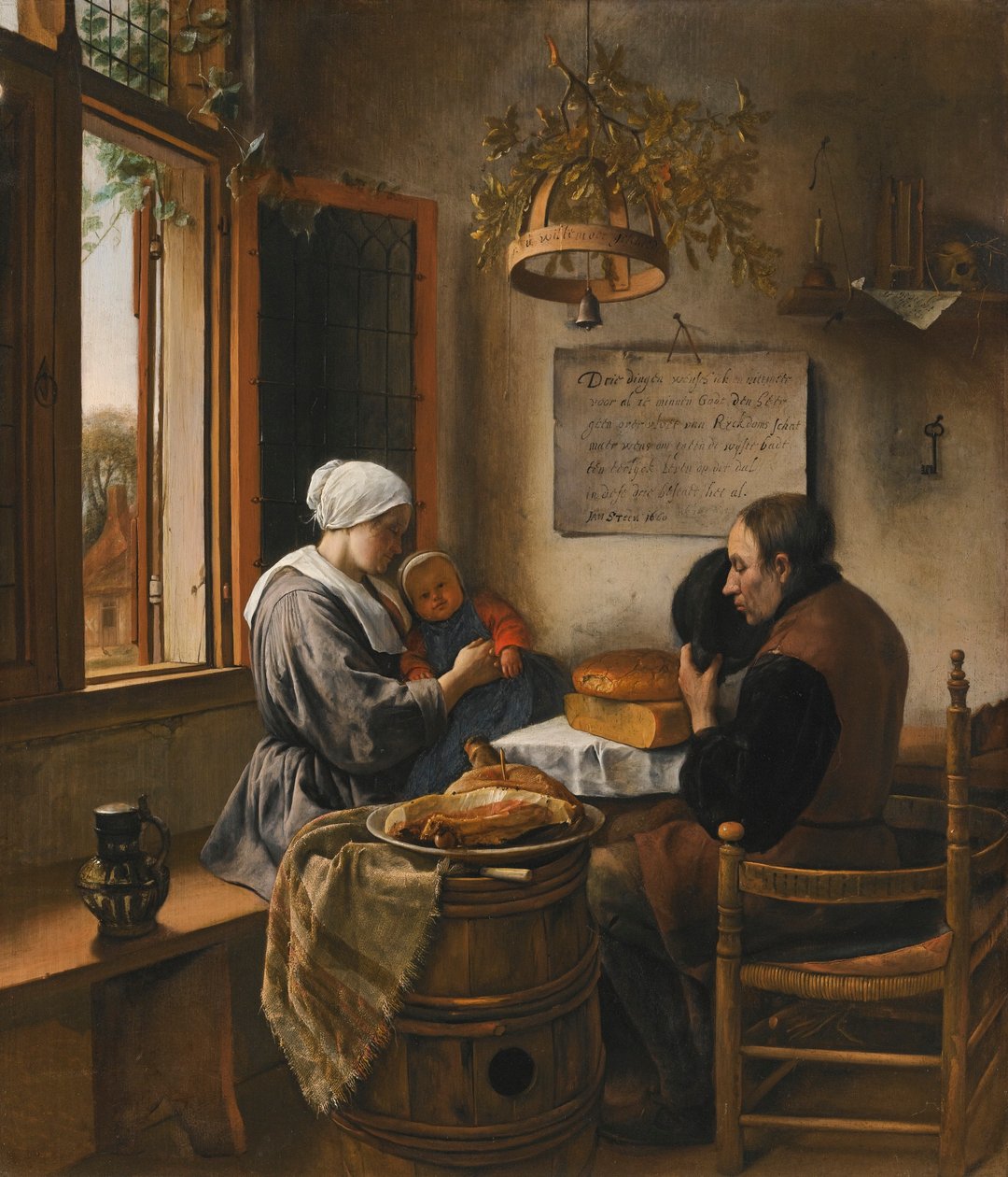 Bønnen før måltidet af Jan Steen