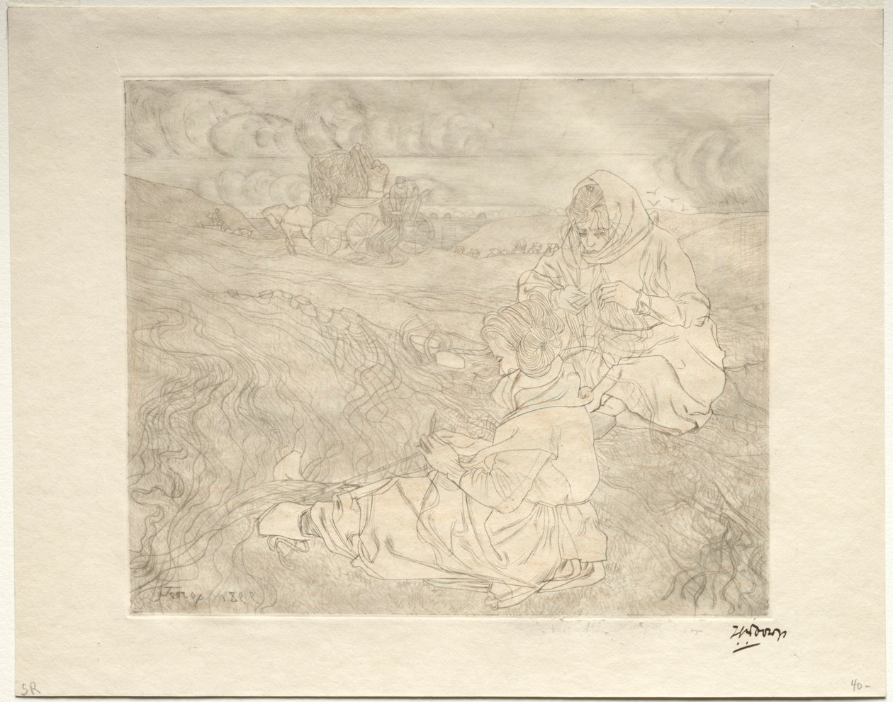 Net Menders, 1899. af Jan Toorop