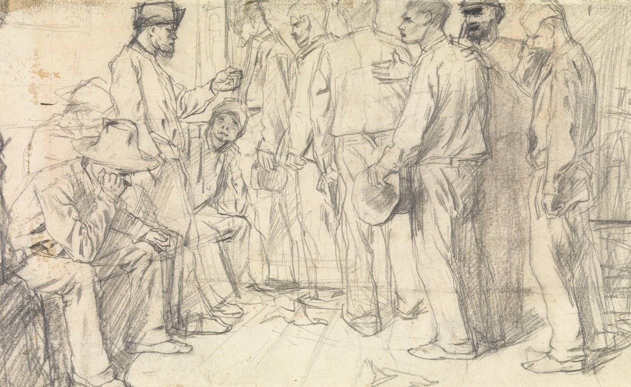 Strikers (blyant på papir) af Jan Toorop