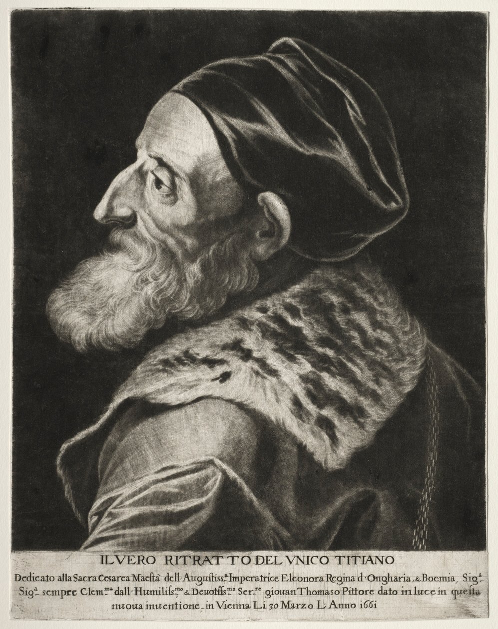 Portræt af Titian, 1661. af Jan Thomas