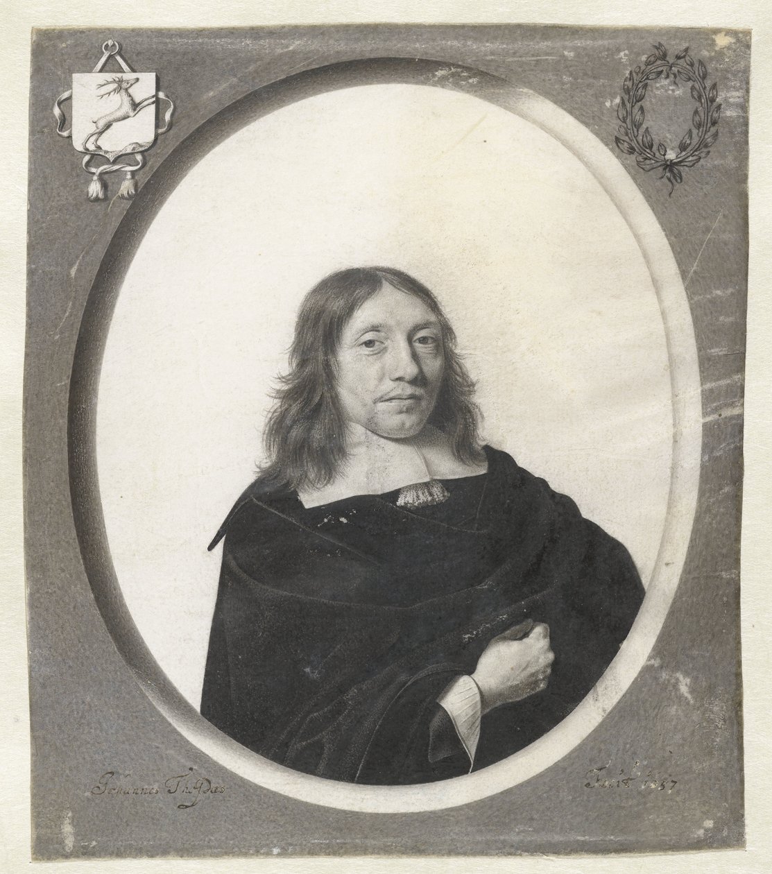 Portræt af Gijsbert van der Hoeven af Jan Thopas