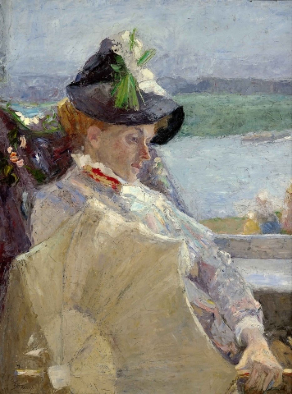 Dame med paraplyen, 1888. af Jan Toorop
