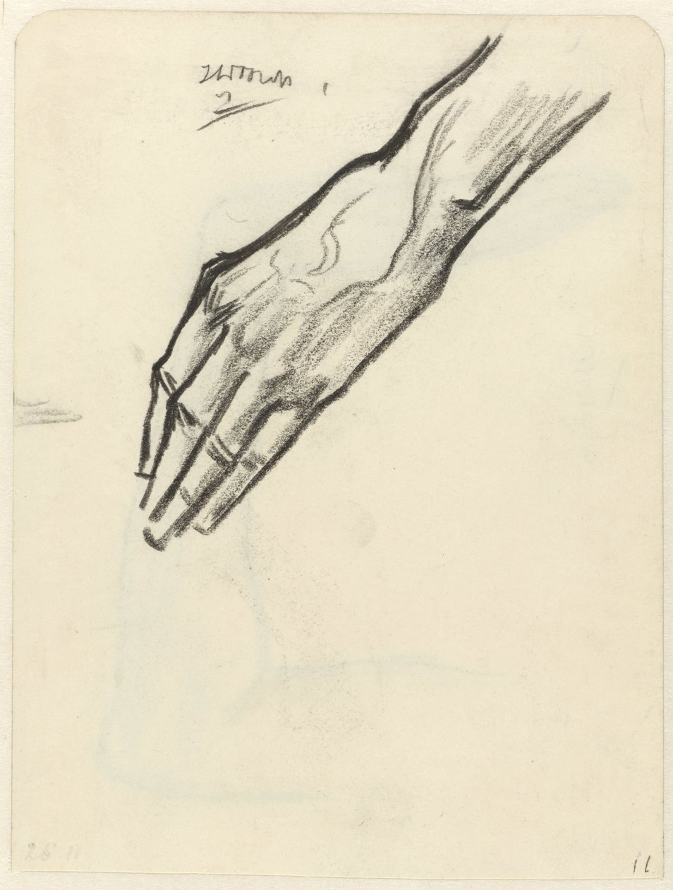 Studie af en hånd af Jan Toorop