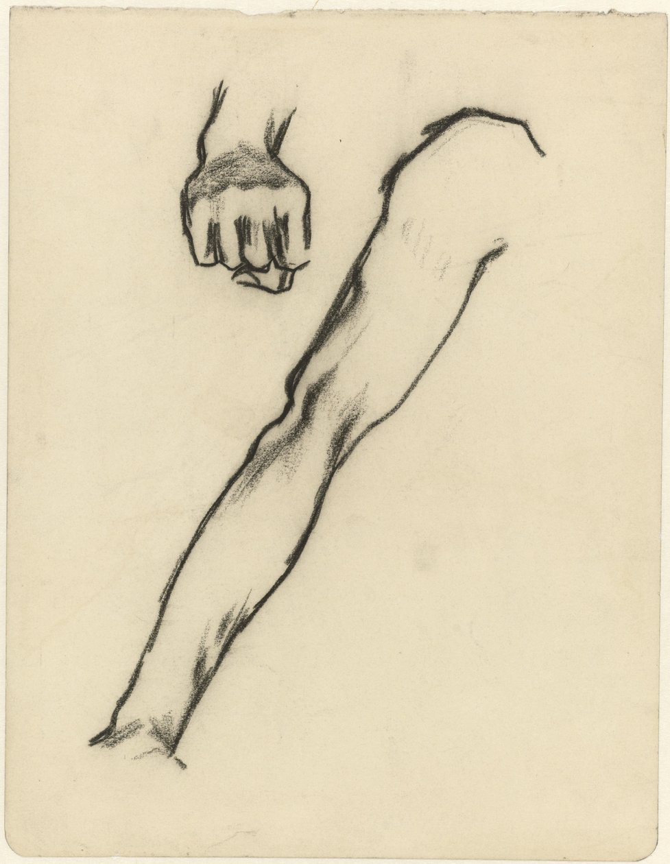 Studieark med arm og hånd af Jan Toorop