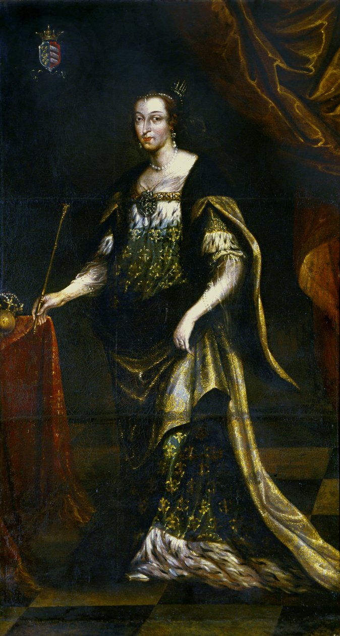 Portræt af dronning Jadwiga. af Jan Tricius
