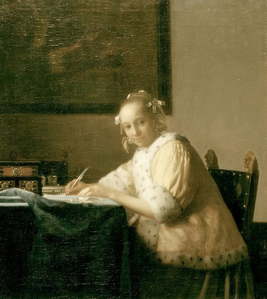 Brevskriver i gult af Jan Vermeer van Delft