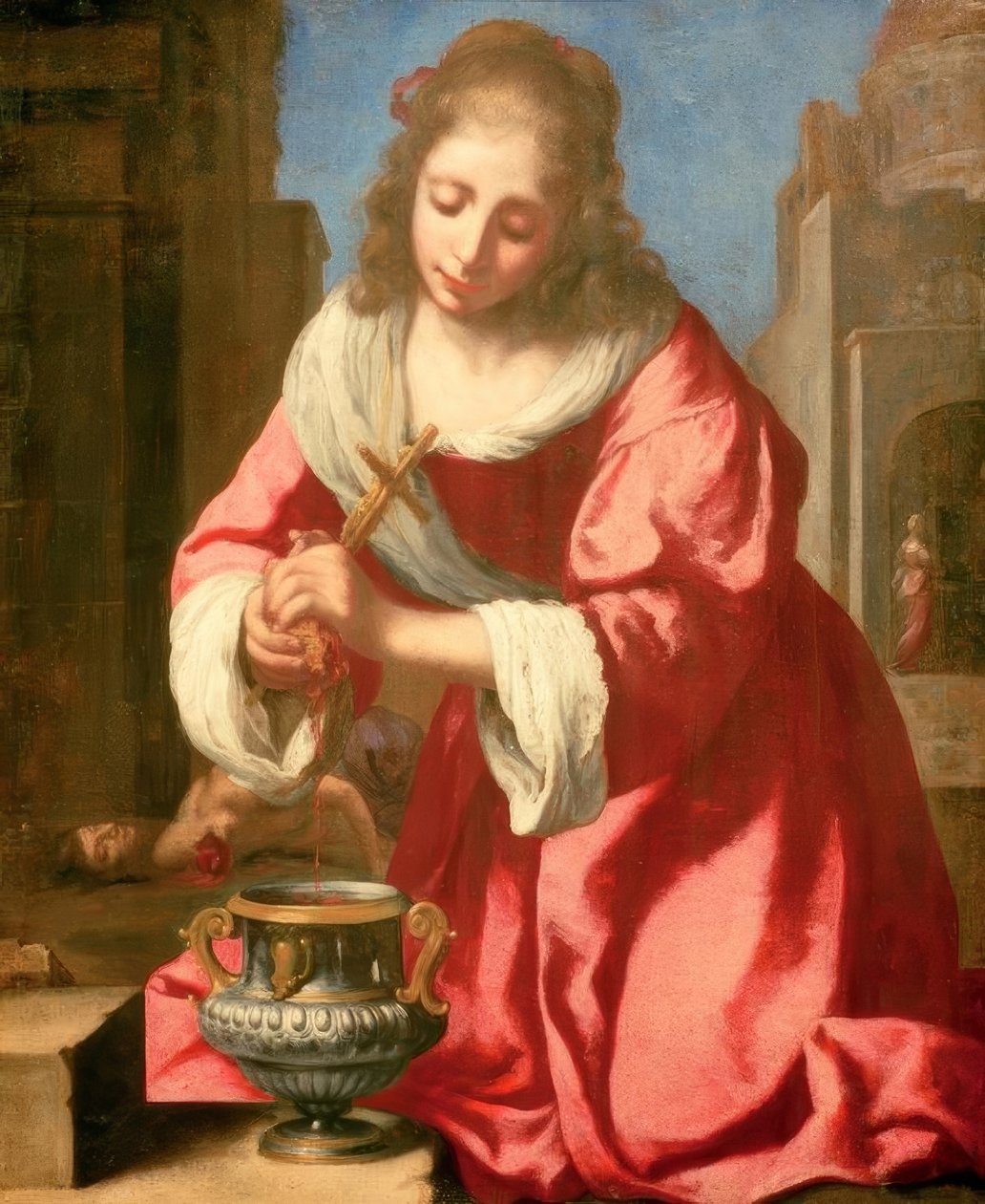 Den hellige Praxedis af Jan Vermeer van Delft