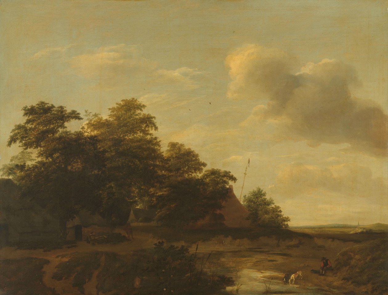 Landskab med en gård af Jan Vermeer van Haarlem (I)
