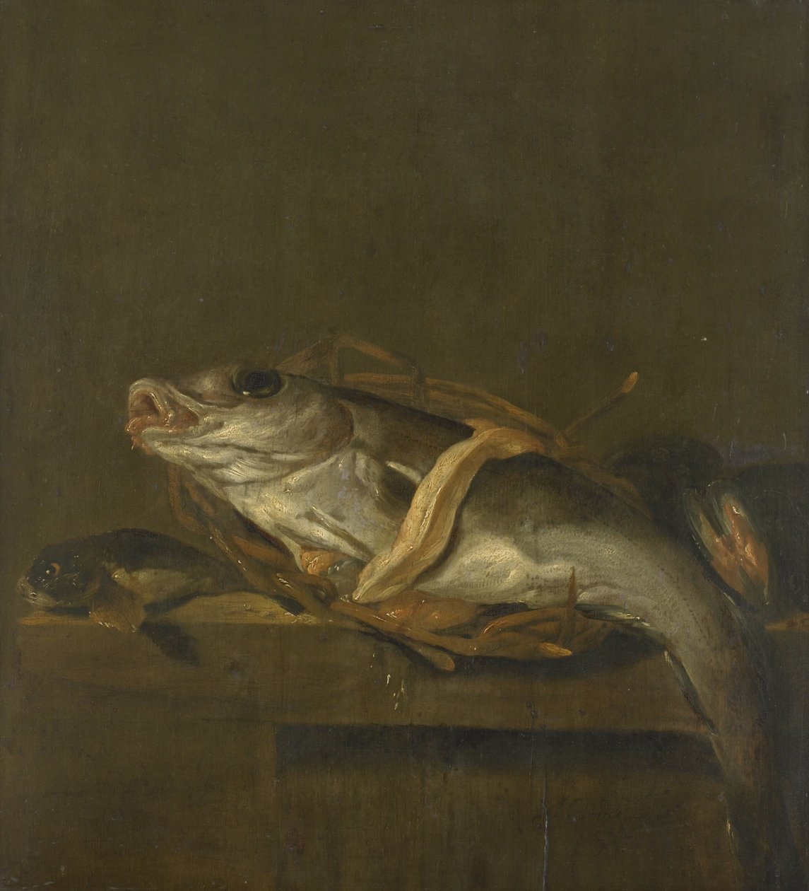 Stilleben med kuller og Gurnard af Jan Vonck