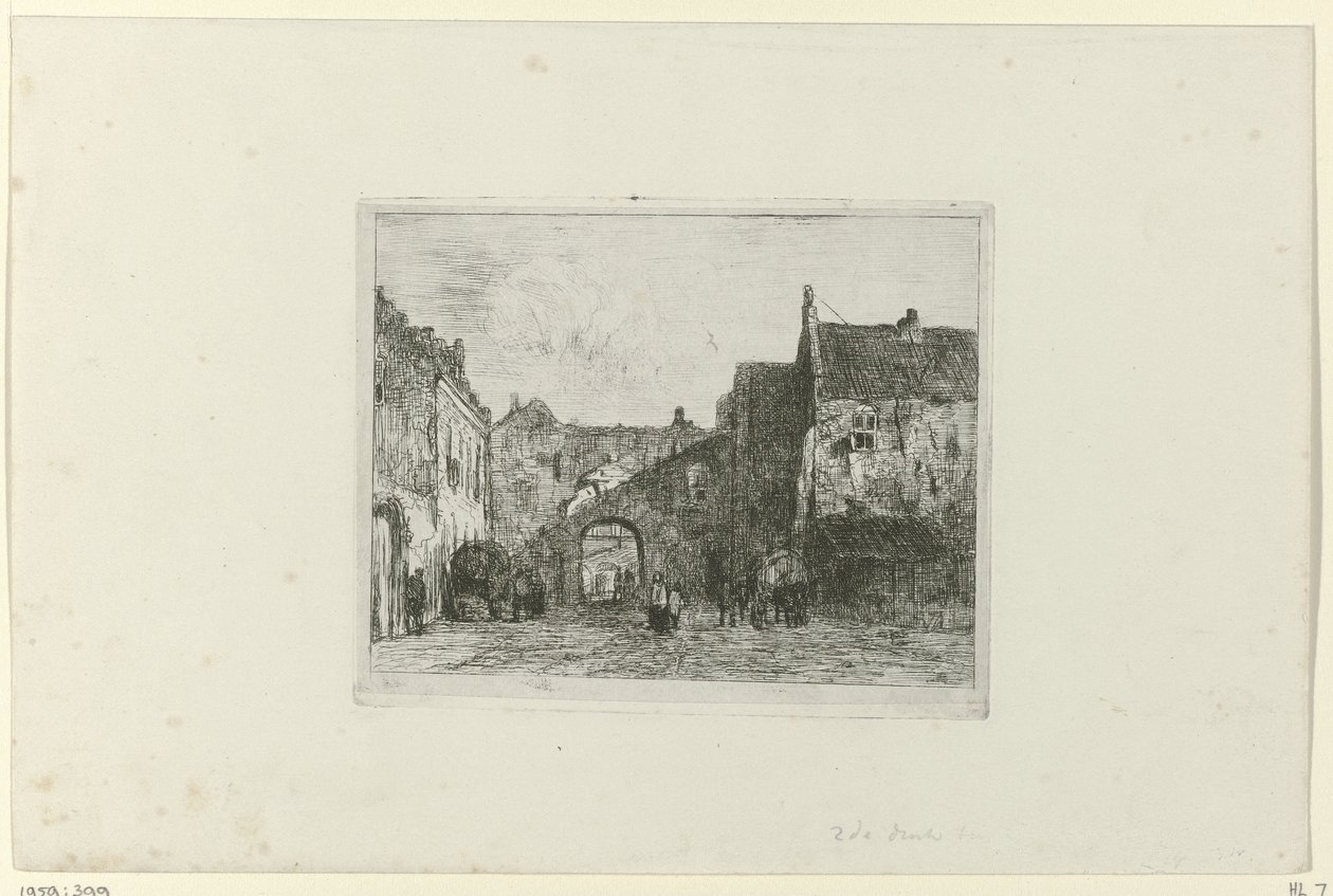 Udsigt over Binnenhof af Jan Weissenbruch