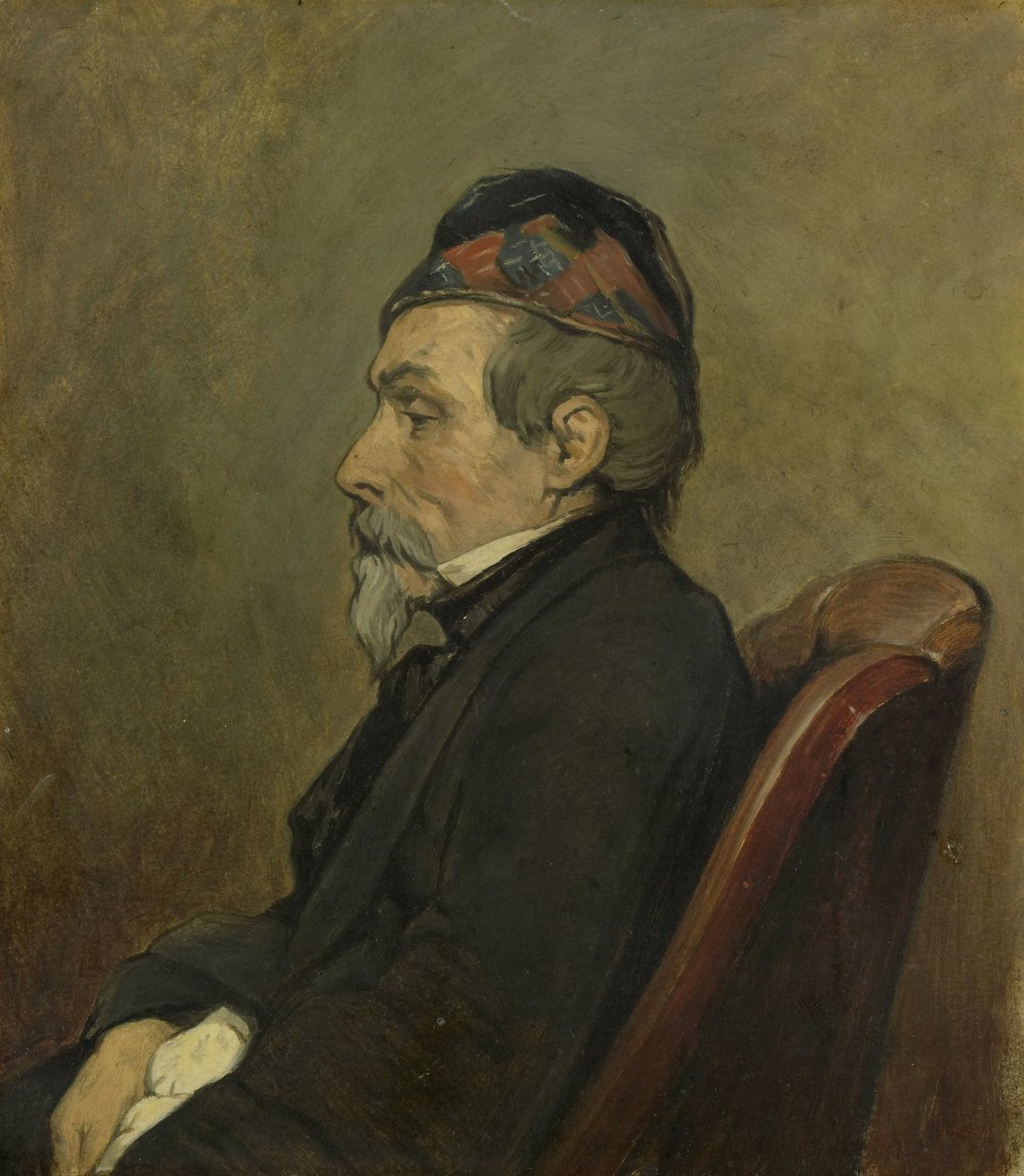 Portræt af Johan-Hendrick-Louis Meyer, Marinemaler af Jan Weissenbruch