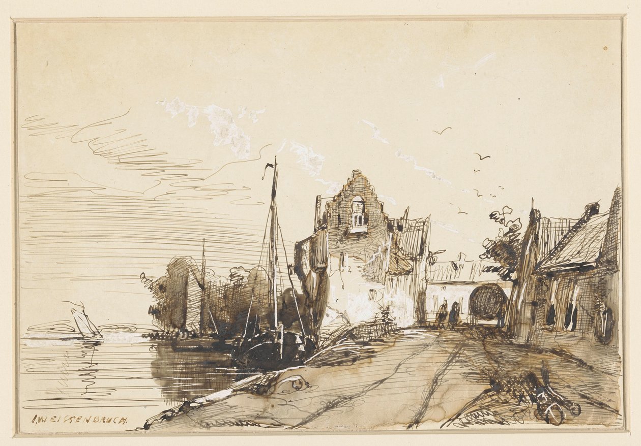By ved en flod af Jan Weissenbruch
