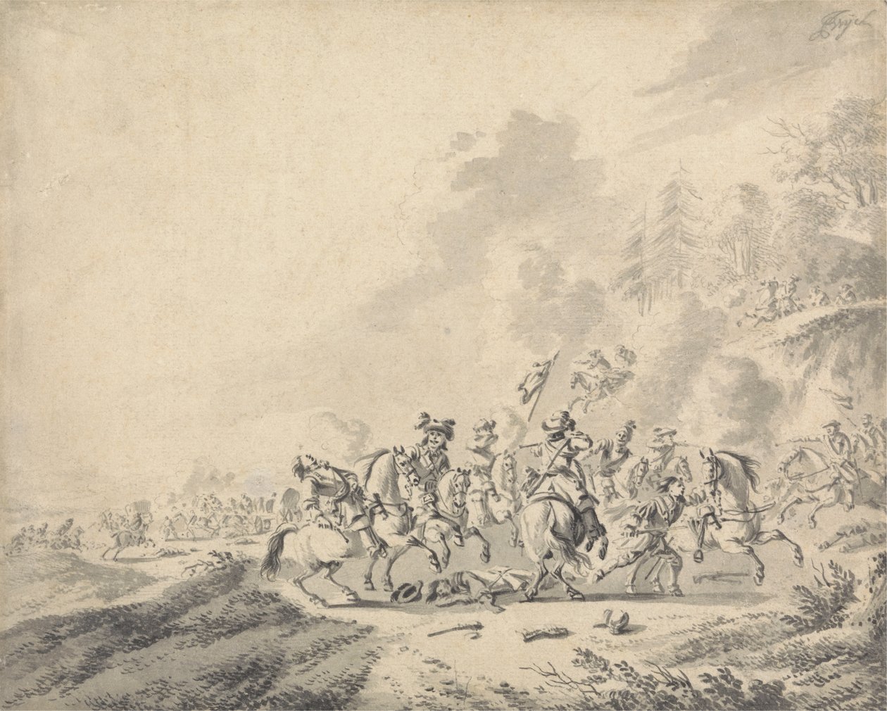 En kavalerikamp af Jan Wyck