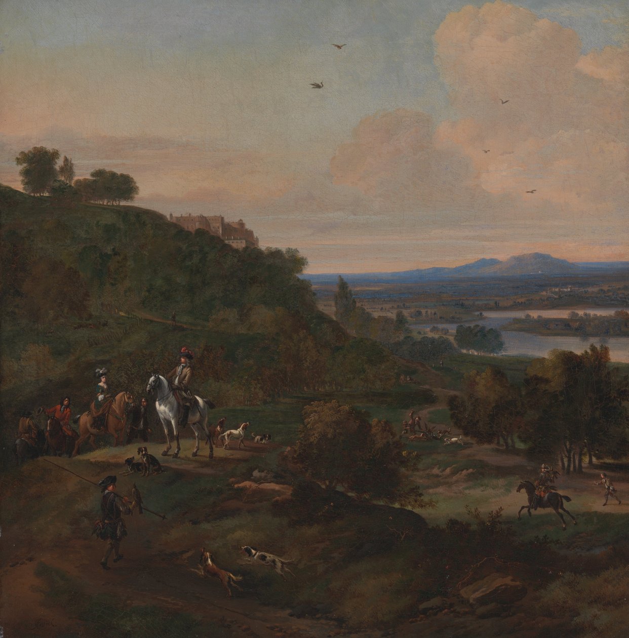 Heron Hawking under Stirling Castle af Jan Wyck