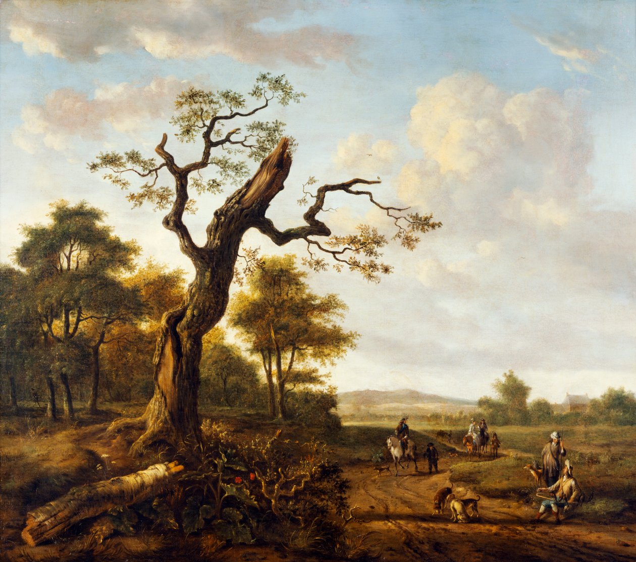 A Hawking Party (olie på lærred) af Jan Wiynants