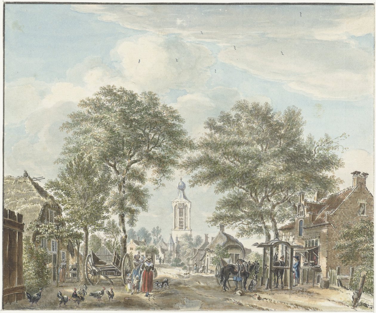 Udsigt over Scherpenzeel af Jan de Beijer