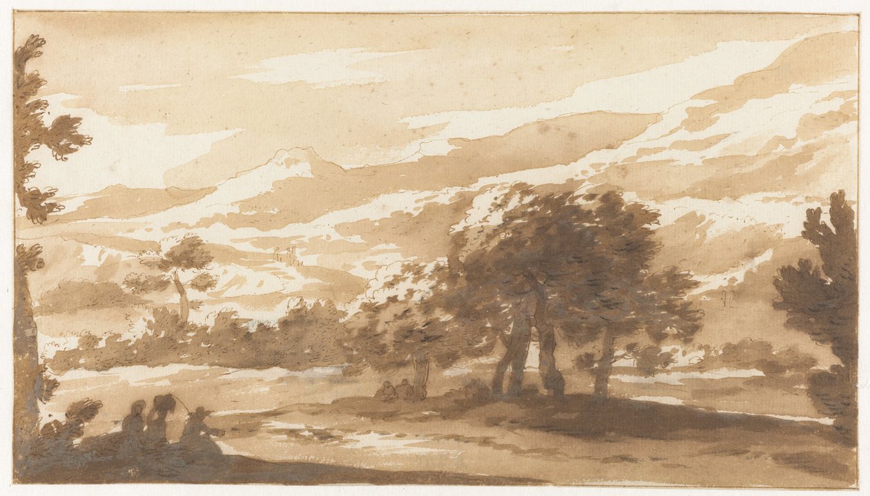 Bjerglandskab i Italien af Jan de Bisschop