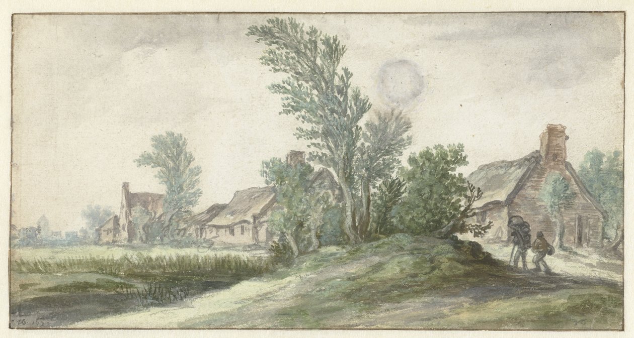 Udsigt over en landsby af Jan van Goyen (possibly)