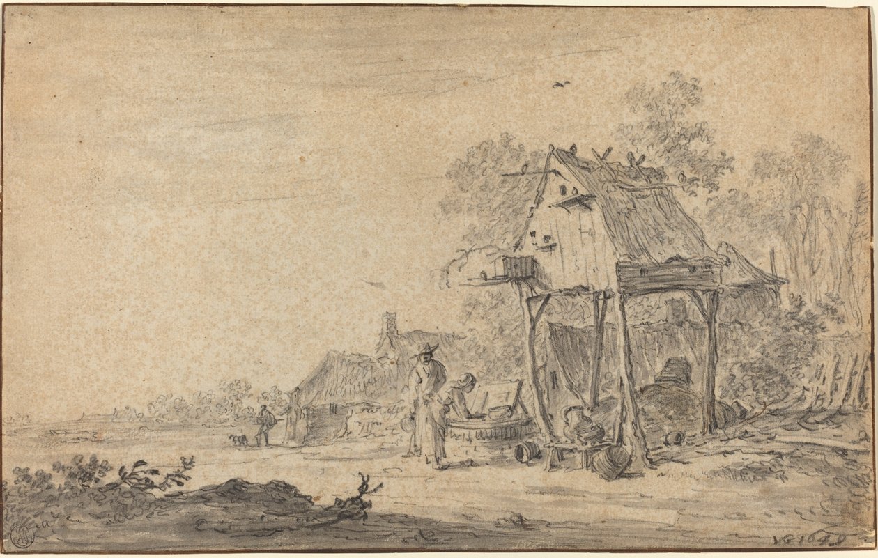 Flodlandskab af Jan van Goyen
