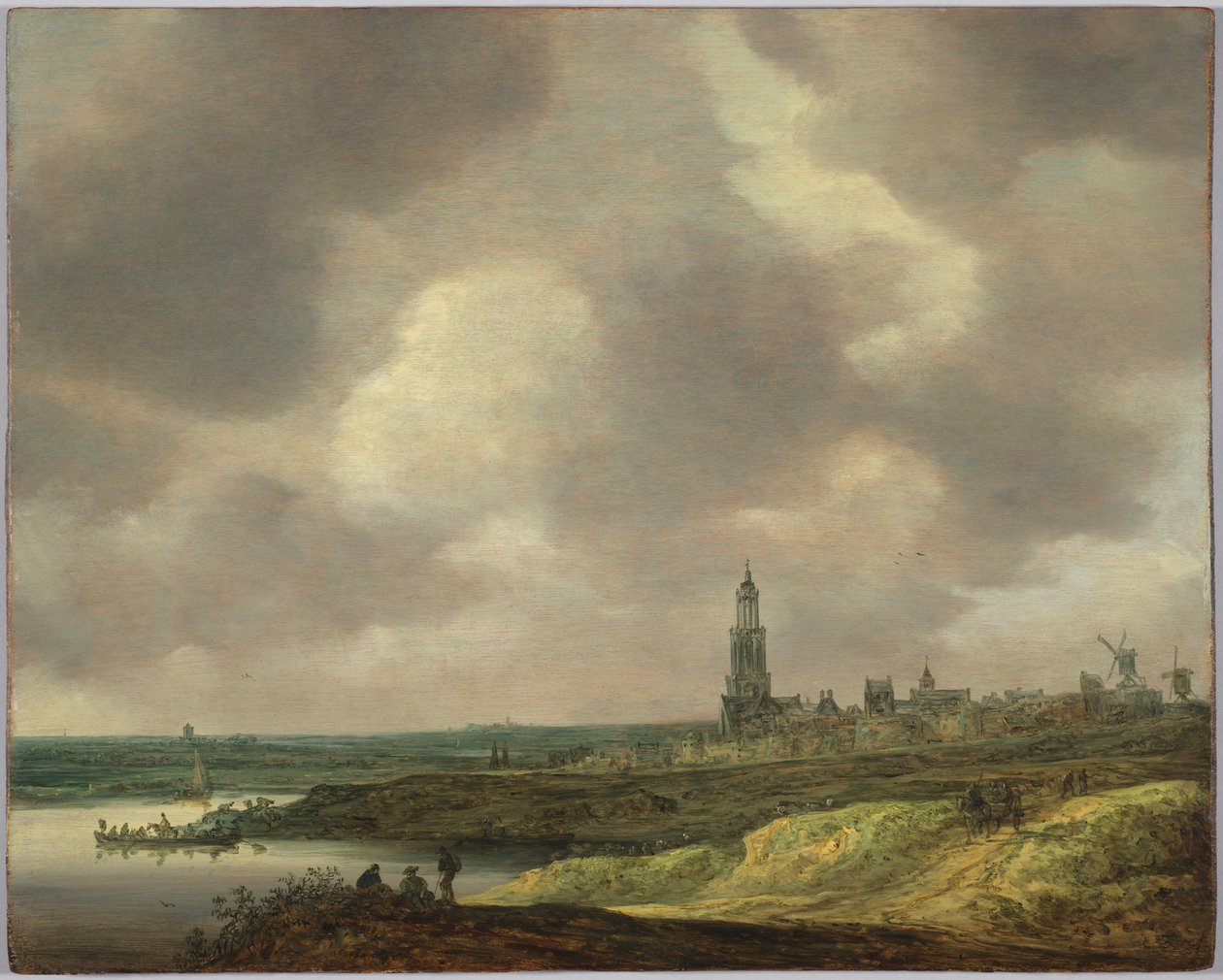Udsigt over Rhenen af Jan van Goyen