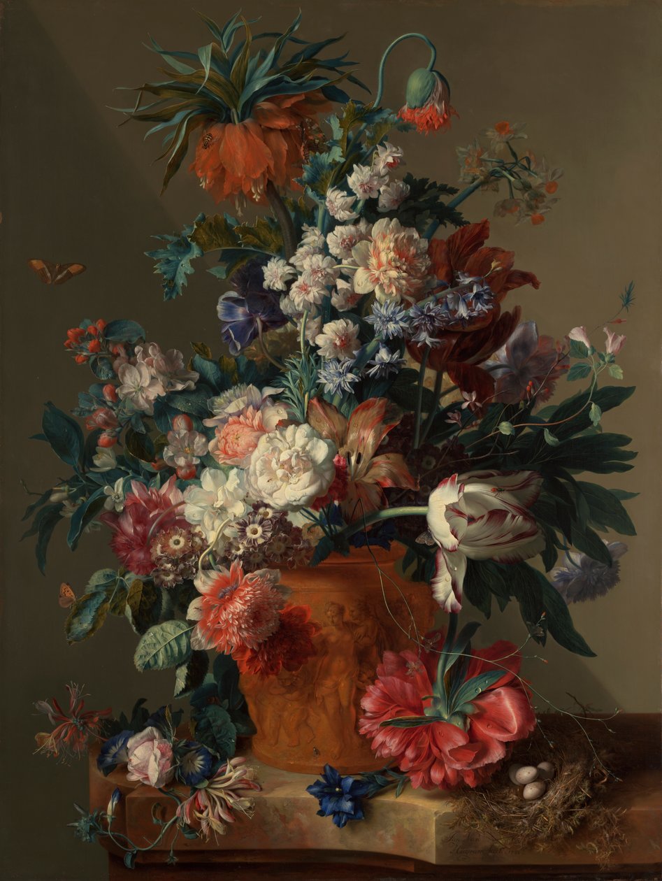 "" Vase of flowers "" dani af Jan van Huysum