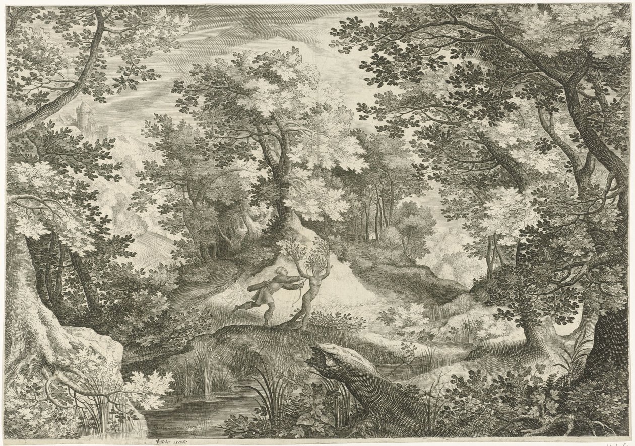 Landskab med Apollo og Daphne af Jan van Londerseel